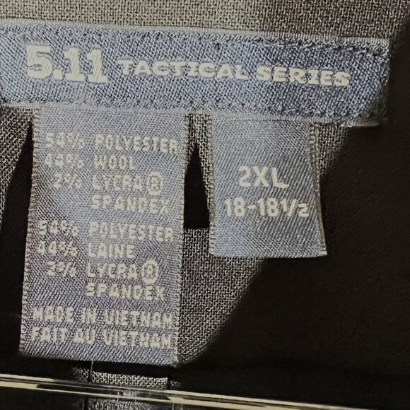 5.11 Tactical Shirts: Class B Uniform Shirt 41133-019 - Short Sleeve 2XL/18-18.5 - Picture 4 of 8